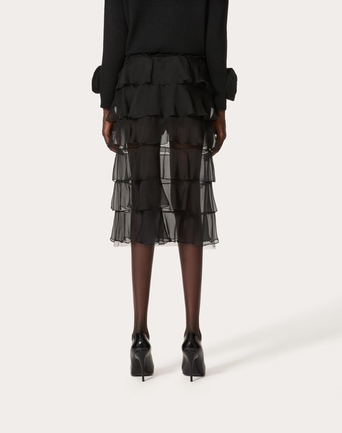Red Valentino GONNA IN CHIFFON Prezzo Ridotto
