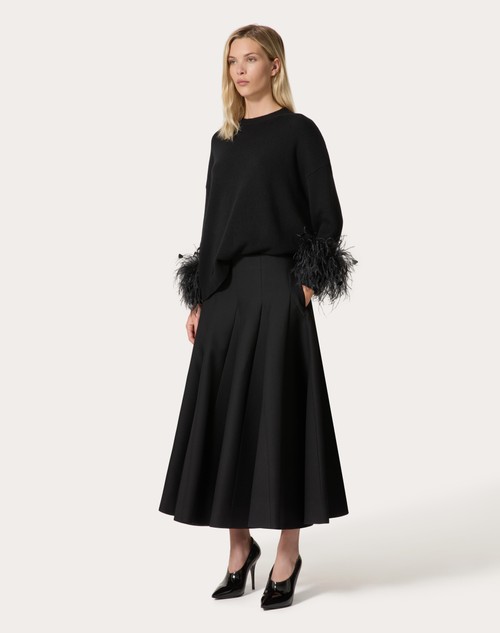 Red Valentino GONNA MIDI IN CREPE COUTURE Novità