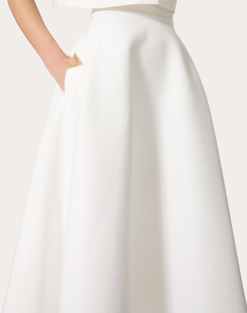 Red Valentino GONNA MIDI IN LIGHT DOUBLE SPLITTABLE GABARDINE Economico
