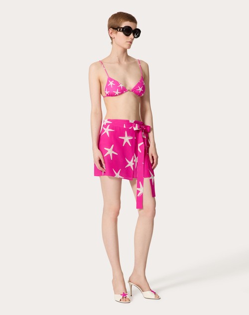 Red Valentino GONNA IN CREPE DE CHINE STARFISH Outlet