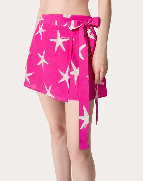 Red Valentino GONNA IN CREPE DE CHINE STARFISH Outlet