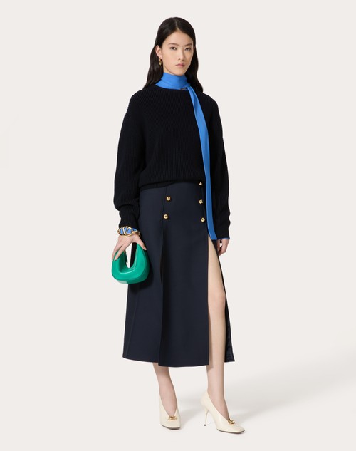 Red Valentino GONNA MIDI IN CREPE COUTURE Latest stili