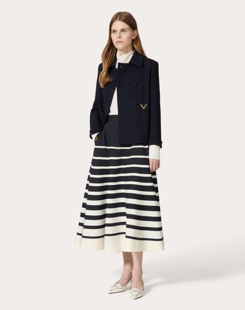 Red Valentino GONNA MIDI IN CREPE COUTURE VALENTINO ROOMVIEW Hotsell