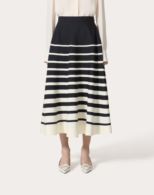 Red Valentino GONNA MIDI IN CREPE COUTURE VALENTINO ROOMVIEW Hotsell