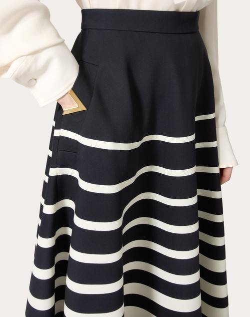 Red Valentino GONNA MIDI IN CREPE COUTURE VALENTINO ROOMVIEW Hotsell