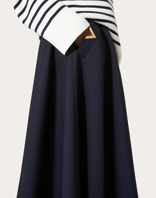 Red Valentino GONNA MIDI IN CREPE COUTURE Vendita Economica