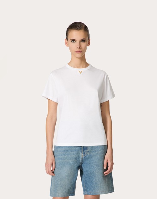 Red Valentino T-SHIRT IN COTTON JERSEY Nuova