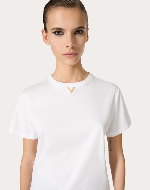 Red Valentino T-SHIRT IN COTTON JERSEY Nuova