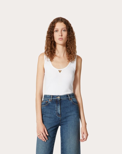 Red Valentino TOP IN RIBBED COTTON 2025