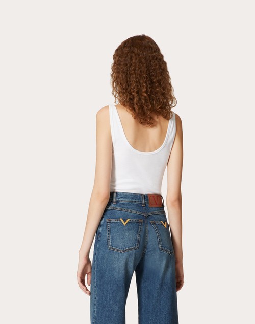 Red Valentino TOP IN RIBBED COTTON 2025