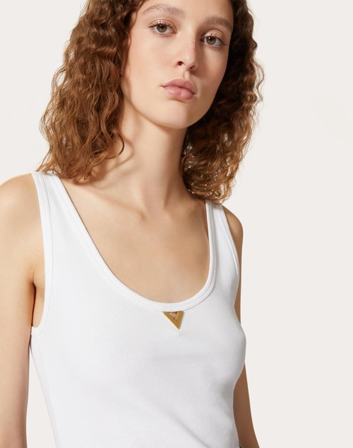 Red Valentino TOP IN RIBBED COTTON 2025