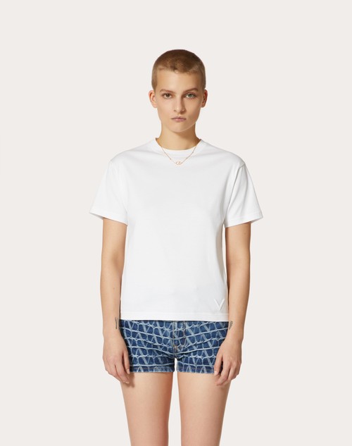 Red Valentino T-SHIRT IN JERSEY COTTON In Linea