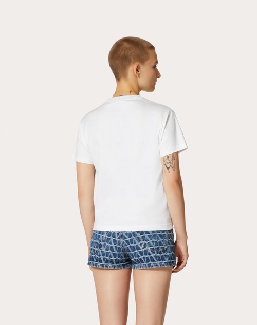 Red Valentino T-SHIRT IN JERSEY COTTON In Linea