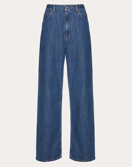Red Valentino PANTALONI IN DENIM BLU MEDIO
