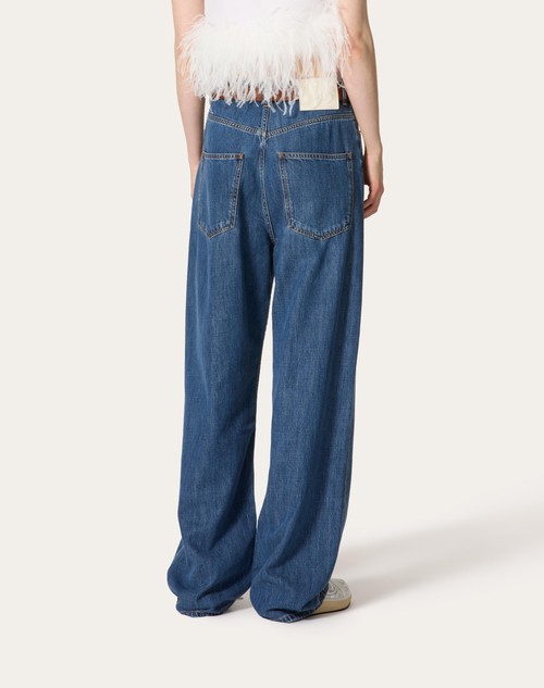 Red Valentino PANTALONI IN DENIM BLU MEDIO Promozione