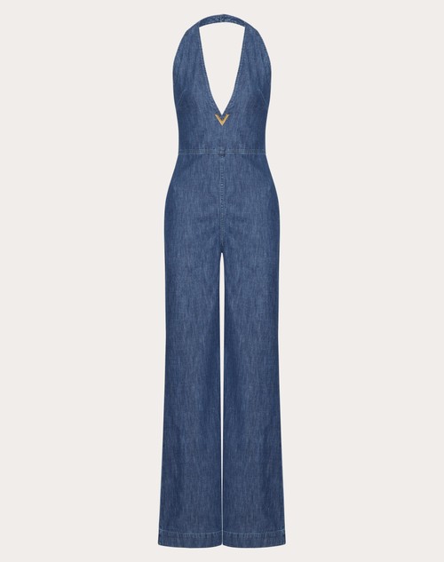 Red Valentino TUTA IN CHAMBRAY DENIM