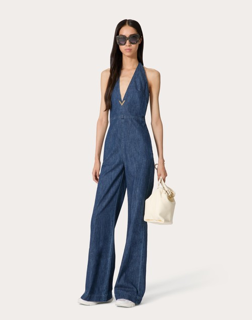 Red Valentino TUTA IN CHAMBRAY DENIM Pezzi Unici