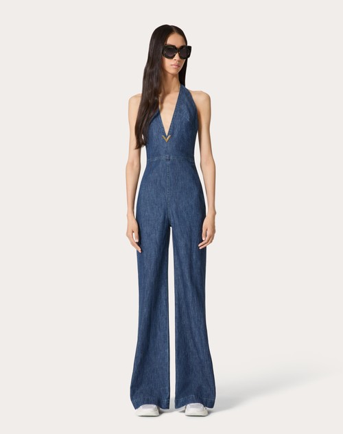 Red Valentino TUTA IN CHAMBRAY DENIM Pezzi Unici