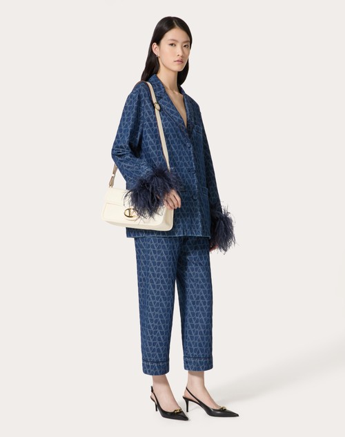 Red Valentino CAMICIA IN DENIM TOILE ICONOGRAPHE MEDIUM BLUE Soddisfazione Garantita