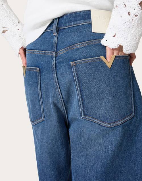 Red Valentino BERMUDA IN DENIM Consegna Veloce