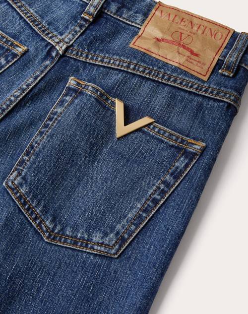 Red Valentino JEANS IN BLUE WASHED DENIM Promozione Limitata