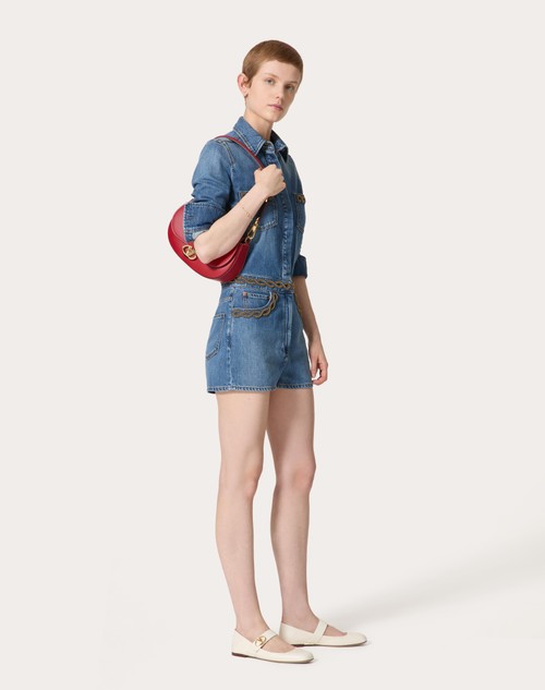 Red Valentino TUTA IN DENIM BLU MEDIO RICAMATA Fino Al -60%