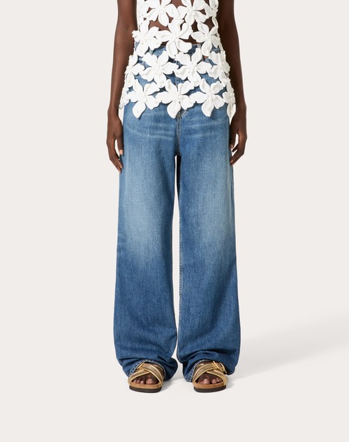 Red Valentino PANTALONI IN MEDIUM BLUE DENIM Prezzo Ridotto