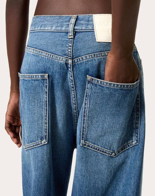 Red Valentino PANTALONI IN MEDIUM BLUE DENIM Prezzo Ridotto