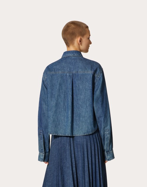 Red Valentino CAMICIA IN CHAMBRAY DENIM Sottocosto