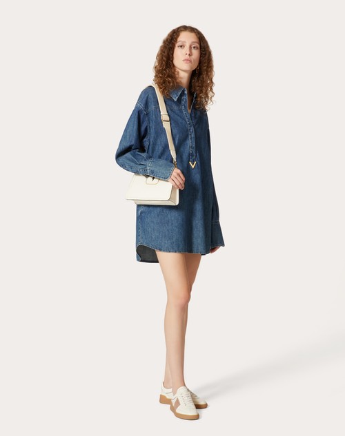 Red Valentino ABITO IN CHAMBRAY DENIM Convenienza