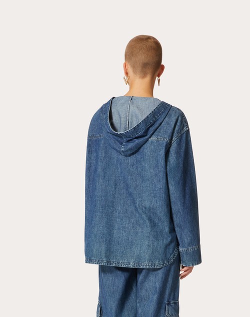 Red Valentino KAFTANO IN CHAMBRAY DENIM Novità