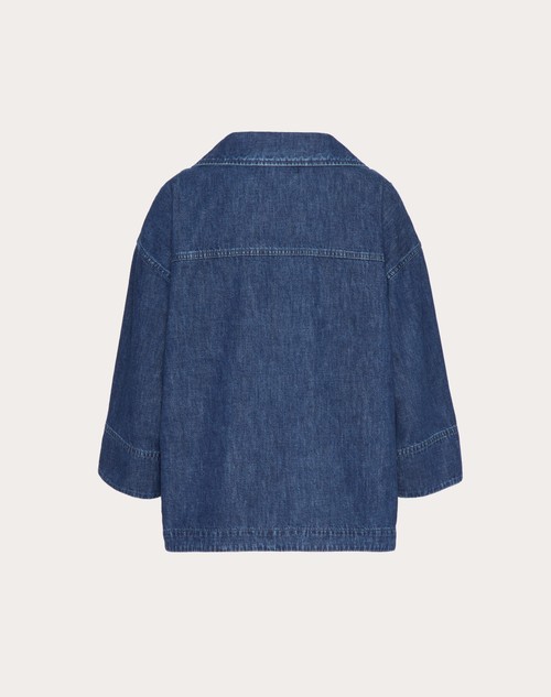 Red Valentino TOP KAFTANO IN CHAMBRAY DENIM Economico