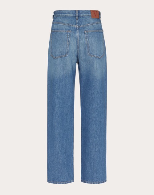Red Valentino PANTALONE IN MEDIUM BLUE DENIM Offerte
