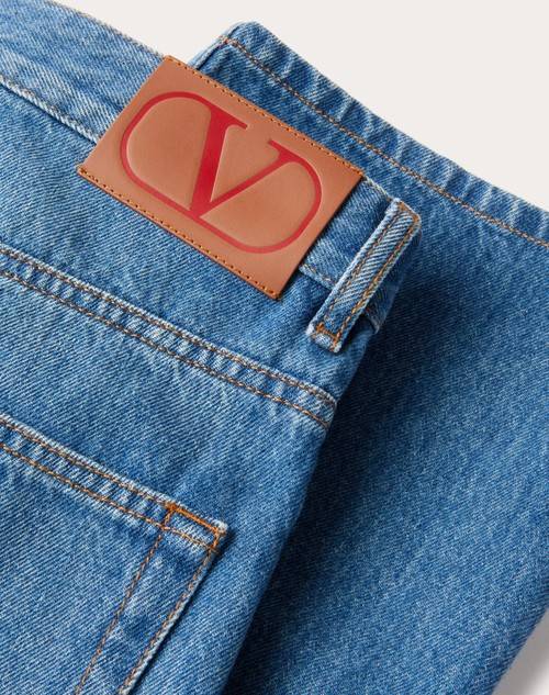 Red Valentino PANTALONE IN MEDIUM BLUE DENIM Offerte