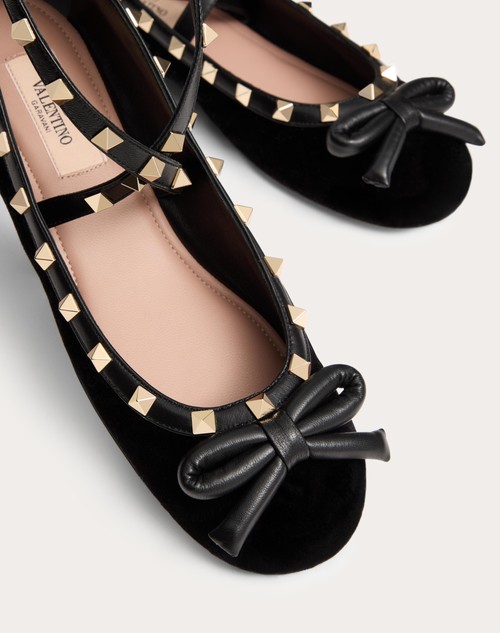Red Valentino BALLERINA ROCKSTUD IN VELLUTO Vendita Economica