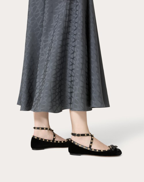 Red Valentino BALLERINA ROCKSTUD IN VELLUTO Vendita Economica