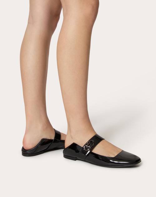 Red Valentino BALLERINA MARY-JANE VLOGO LOCKER IN VERNICE I Più Venduti
