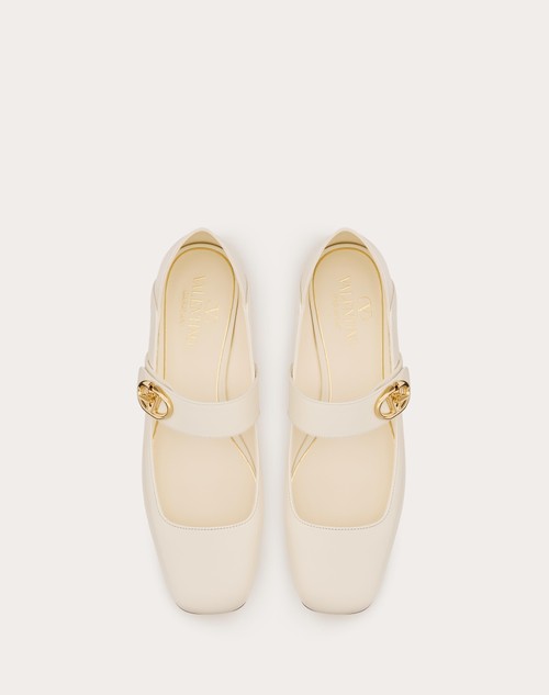 Red Valentino BALLERINA MARY-JANE VLOGO LOCKER IN VITELLO Moda