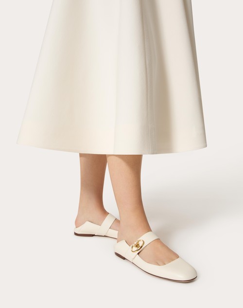 Red Valentino BALLERINA MARY-JANE VLOGO LOCKER IN VITELLO Moda