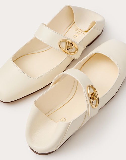 Red Valentino BALLERINA MARY-JANE VLOGO LOCKER IN VITELLO 2025