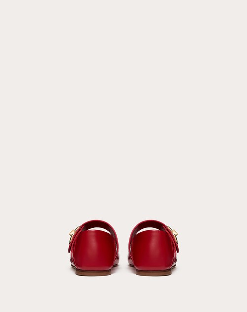 Red Valentino BALLERINA MARY-JANE VLOGO LOCKER IN NAPLACK Italy
