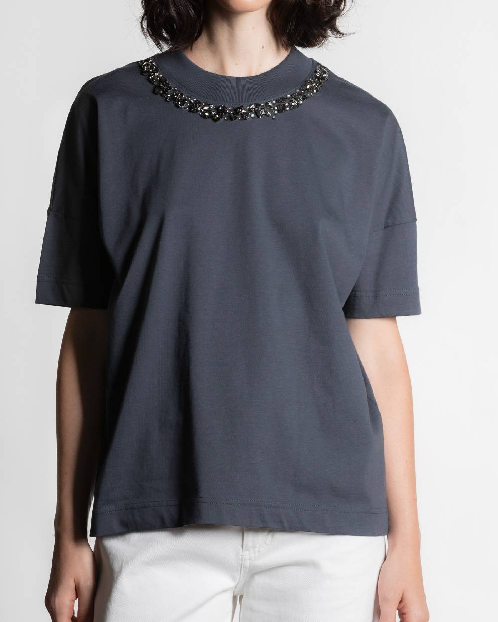 Rialto 48 T-SHIRT CON DETTAGLIO CRISTALLI In Saldo