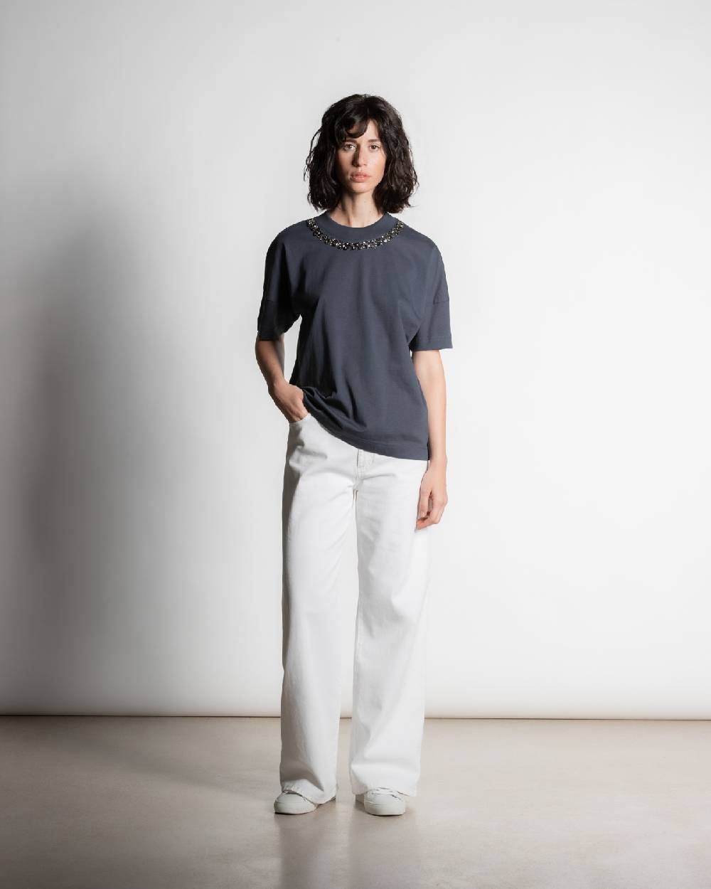 Rialto 48 T-SHIRT CON DETTAGLIO CRISTALLI In Saldo