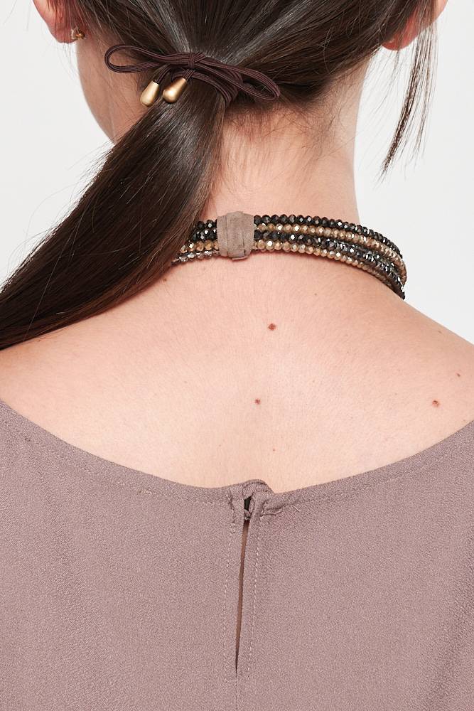 Rrocco Ragni Collana con cristalli e monile Online