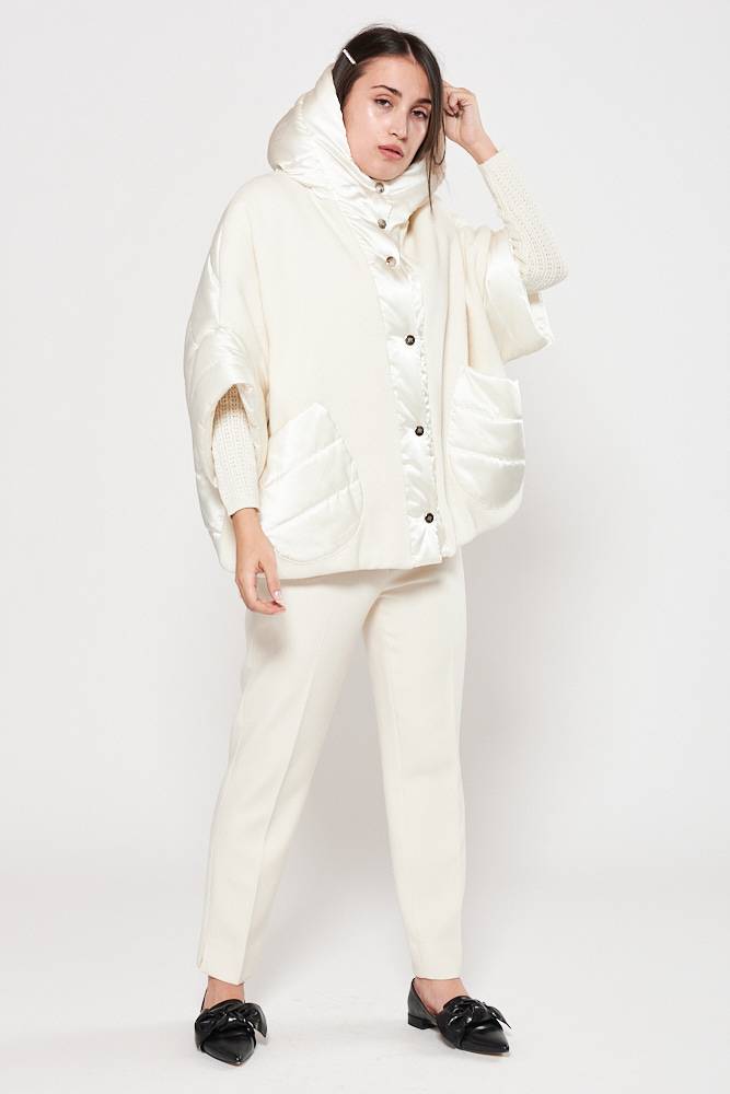 Rrocco Ragni Piumino oversize in tessuto combinato Vendita Calda