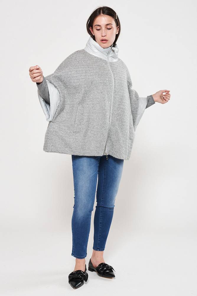 Rrocco Ragni Piumino oversize in filato paillettes I Più Venduti
