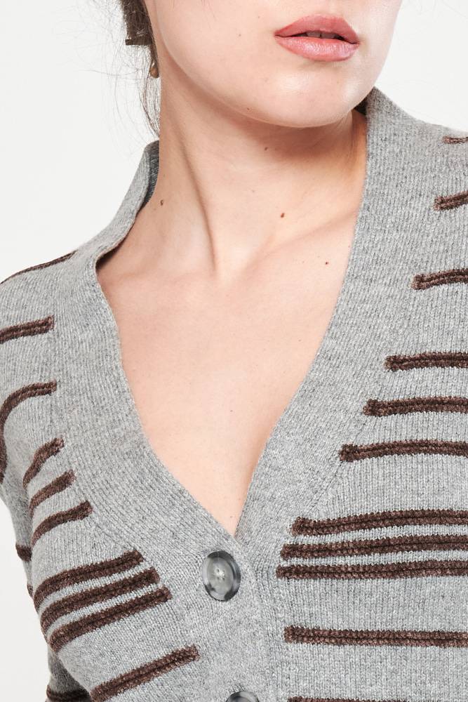 Rrocco Ragni Cardigan a righe Italy