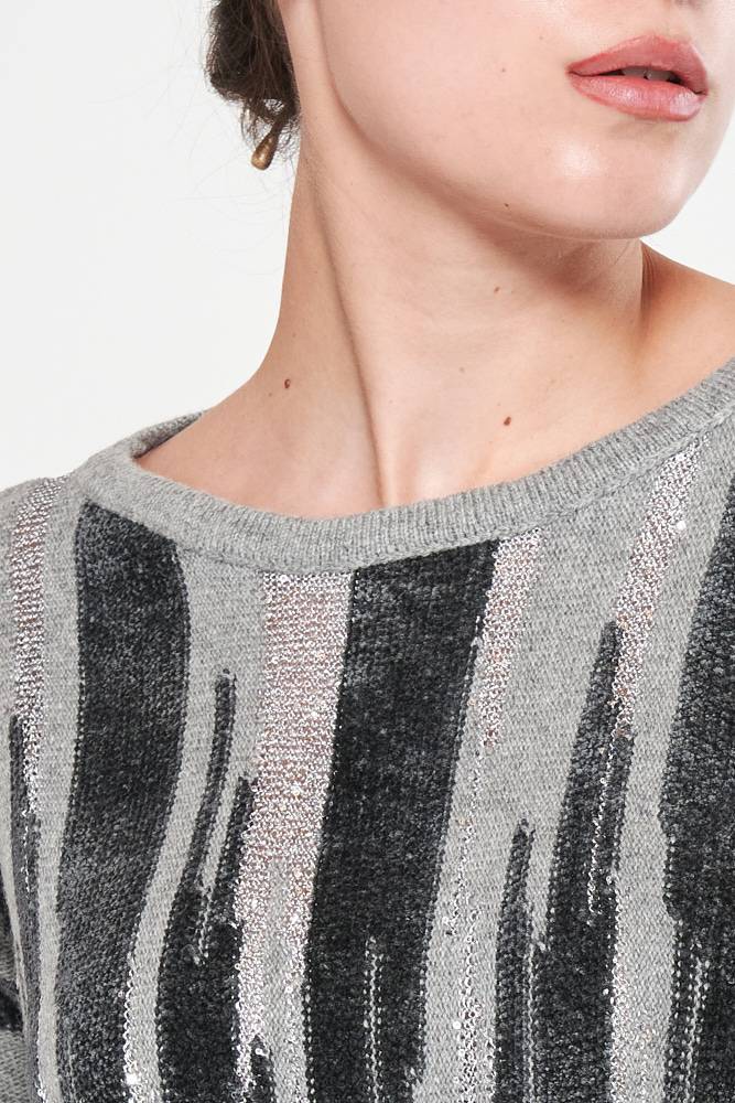 Rrocco Ragni Maglia ad intarsio con scollo a barca Pezzi Unici