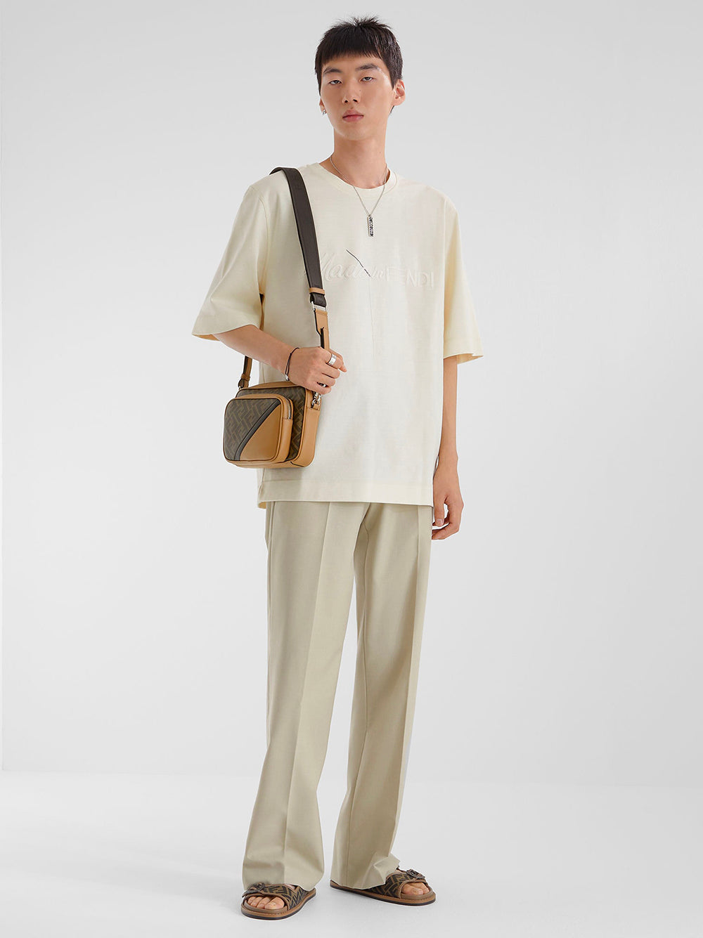 FENDI "made in fendi" t-shirt Sconto
