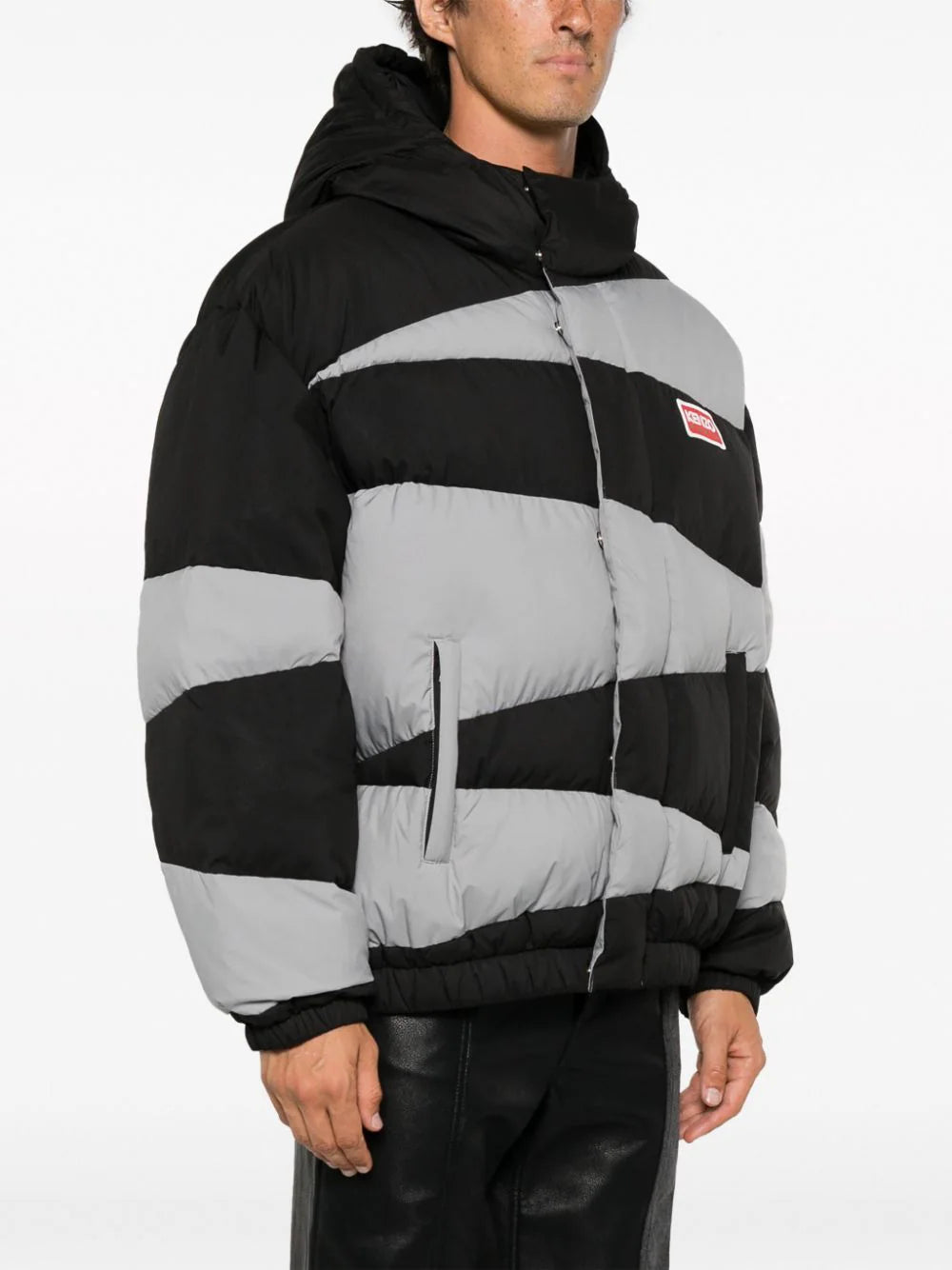 KENZO 'kenzo dazzle stripe' hooded parka Promozione Limitata
